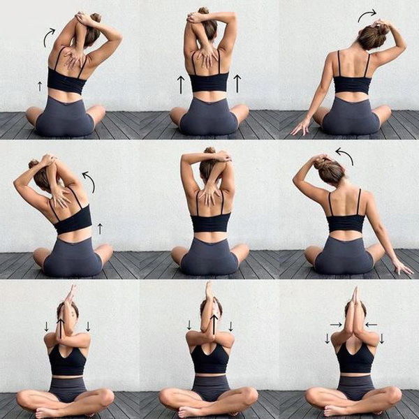 Five simple neck and shoulder stretches for office workers